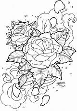 Printable Outline Tattoo Coloring Pages sketch template