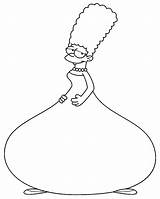 Marge Simpson Coloring Pages  Learny Kids sketch template