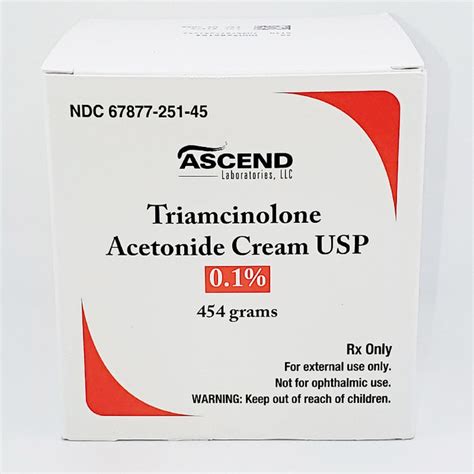 Triamcinolone Acetonide Cream 0.1% Jar 454 grams — Mountainside Medical Equipment