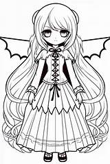 Anime Vampire Coloring Pages sketch template