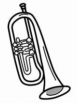 Trombone Kleurplaat Malvorlage Trombon Viento Musicais Stampare  sketch template