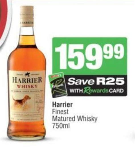 Harrier Finest Matured Whiskey 750ml offer at Spar Tops