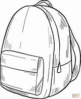 Backpack Coloring Page Sketch sketch template