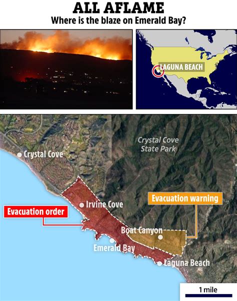 Laguna Beach fire map: Where is the blaze on Emerald Bay? | The US Sun