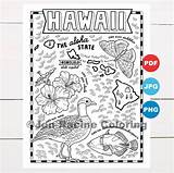 Hawaii Map Coloring Page Pages sketch template