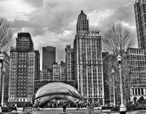 Chicago Skyline In Black And White Photograph by Tammy Wetzel