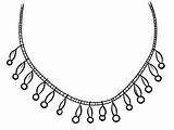 Pearl Necklace Coloring  Page sketch template