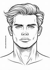 Mans Face Coloring Pages  235 Free PDF Printables sketch template