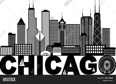 Chicago City Skyline Vector & Photo (Free Trial) | Bigstock