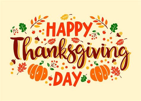 Free Vector | Hand drawn thanksgiving text illustration