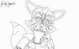 Foxy Funtime Coloring Fnaf Pages Freddy Drawing Nights Five 2d  sketch template