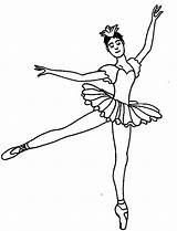 Ballerina Dancing Coloring Page sketch template