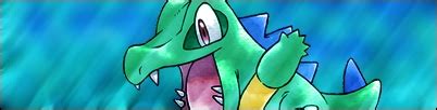 Shiny Totodile Banner by RikkuTakanashi on deviantART