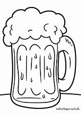 Malvorlage Bierglas  Bierkrug Ausmalbild Kostenlos Herunterladen sketch template