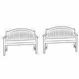 Old Bench Coloring Page For Kids  Free Furnitures Printable Coloring sketch template