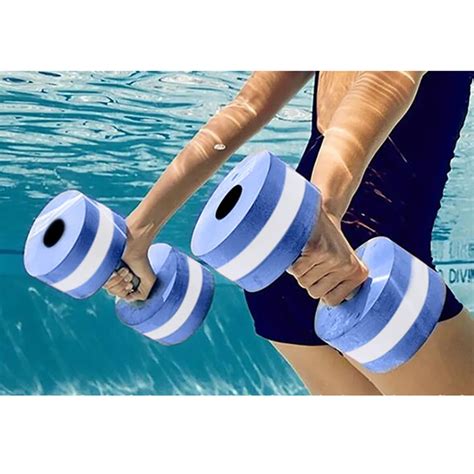 Brand New EVA Floating Dumbbell Water Aerobics Aquatic Barbell Swimming ...