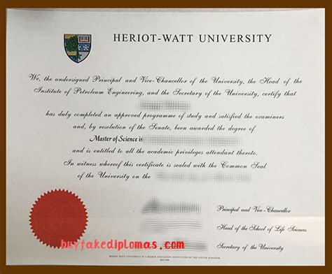 Fake Heriot Watt University Degree | Buy Fake Diplomas, High School ...