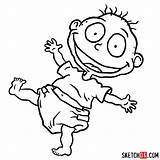 Rugrats Tommy Coloring Pickles Pickle Pages Surprised Drawing Angelica  sketch template