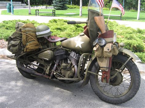 Vintage Military Motorcycle Free Stock Photo - Public Domain Pictures