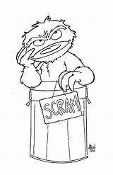 Oscar The Grouch Coloring Page  Home sketch template