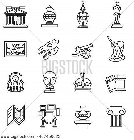 Museum Icons Set. Vector & Photo (Free Trial) | Bigstock
