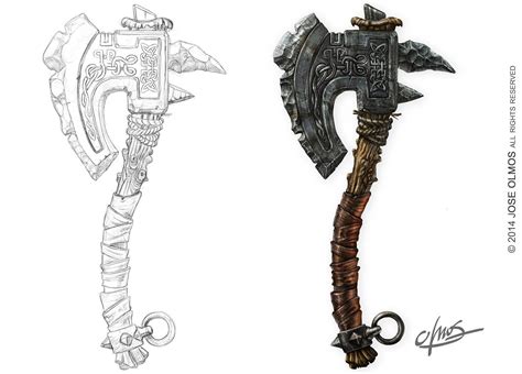 ArtStation - Viking Axe , Jose Olmos Viking Sword Tattoo, Viking Compass Tattoo, Viking Tattoo ...