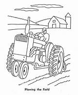 Tractor Plowing Farm Coloring Page  Download & Print Online sketch template