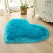 Faux Fur Room Rug Heart Shaped Plush Rug Fluffy Carpet - Temu