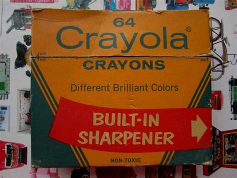 The CLassic Crayola 64. built in sharpener.vintage box of