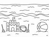 Sand Beach Coloring Pages sketch template