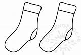 Socks template  Coloring Page sketch template