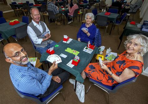 Back at the table to celebrate Stratford Bridge Club's 50th birthday