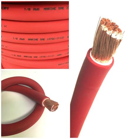 Battery Cable 4 AWG ( Size 4 Gauge ) Red - Copper Flexible Stranded ...