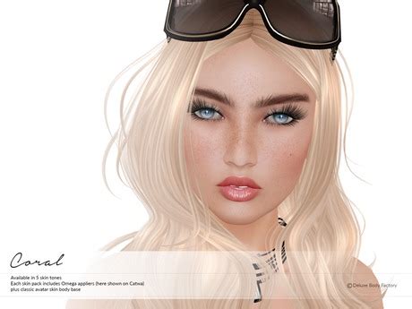 Second Life Marketplace - Deluxe Body Factory skins, Coral skin, Omega ...