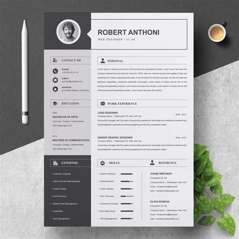 Simple Resume / CV Template - MasterBundles