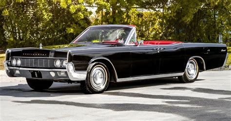 '67 Lincoln Continental Convertible - Black Satin with Red Interior