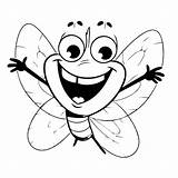 Premium Vector  Coloring Page Outline Cartoon Cheerful fly coloring sketch template