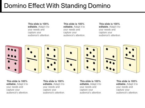 Domino Effect With Standing Domino | PowerPoint Templates Designs | PPT ...