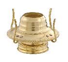 #2 Burner Cut Out brass plated w/collar 12665 | B&P Lamp Supply
