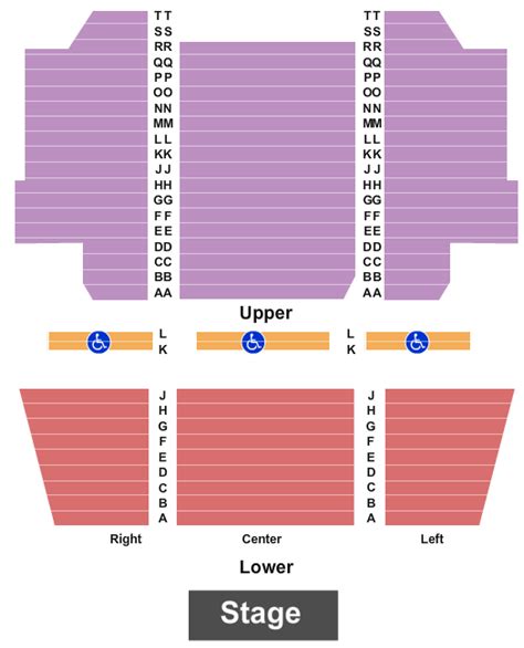 Crest Theatre - Sacramento, End Stage Seating Chart | Star Tickets