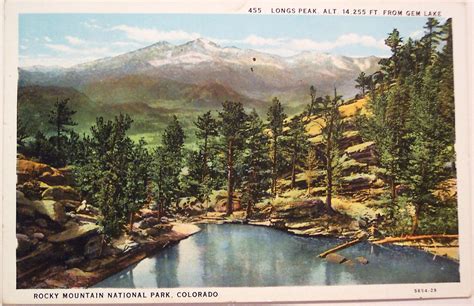 Vintage Postcard - Rocky Mountain National Park, Colorado | Flickr