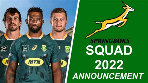 Springbok Rugby Players 2022