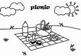 Summer Day Picnic Coloring Page  Coloring Pages Picnic Theme sketch template