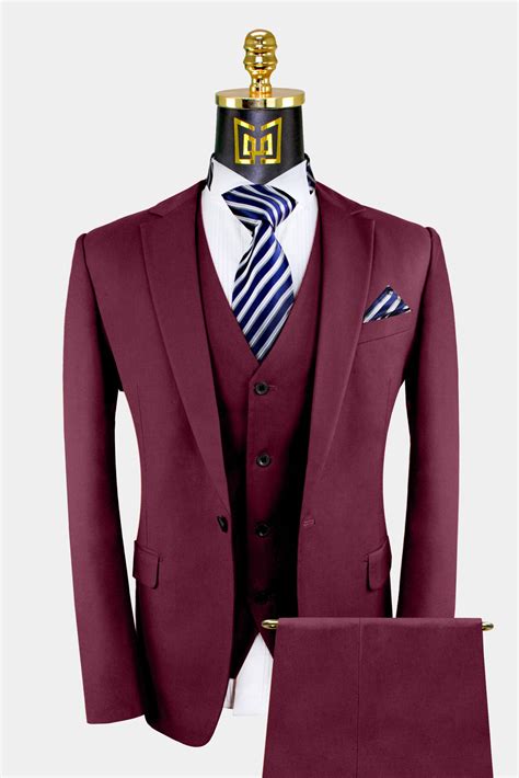 3 Piece Burgundy Suit | Gentleman's Guru