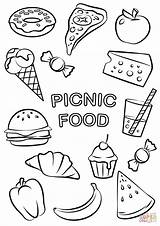 Mini Food Coloring Pages  Lunagruyere sketch template