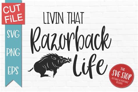 Living that Razorback Life SVG | School Mascot Tshirt