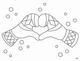 Mitten Coloring Pages & Templates  25 Printabulls sketch template