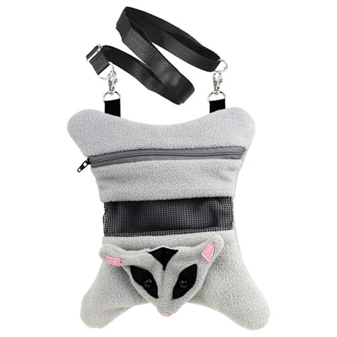 Exotic Nutrition Hangouts Grey Glider Bonding Sugar Glider Carry Pouch ...