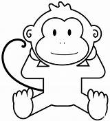 Cartoon Monkey coloring Page  ColouringPages sketch template