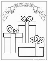 Christmas Presents Colouring Pages sketch template